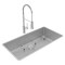 Elkay 18 Ga SS 36-1/2" x 18-1/2" x 9" Single Bwl Undermount Sink and Faucet Kit with Bottom Grid and Drain ECTRU35179TFCBC - alternate 5